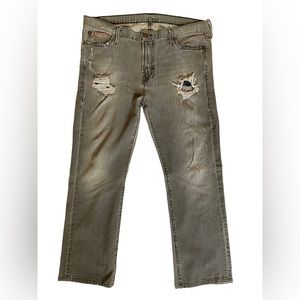 Monarchy‎ Distressed Straight Men’s Gray Jeans
Size 40x32
